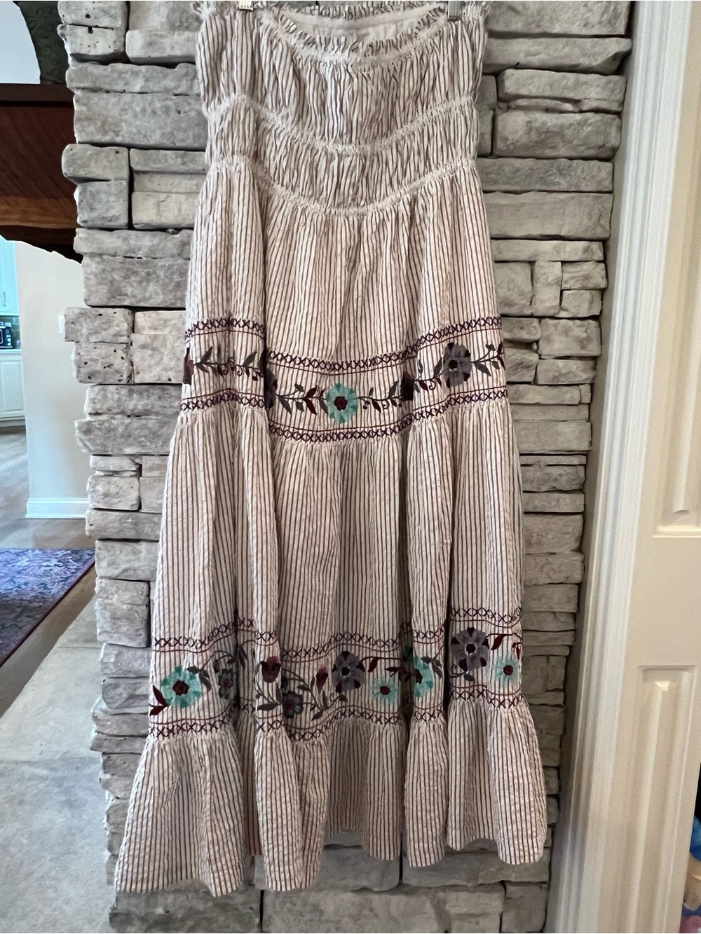Free People Kalani Striped and Strapless Boho Maxi Dress XL - Picture 4 of 10